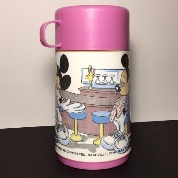 Vintage Mickey & Minnie Thermos Bottle - Picture 4 of 12